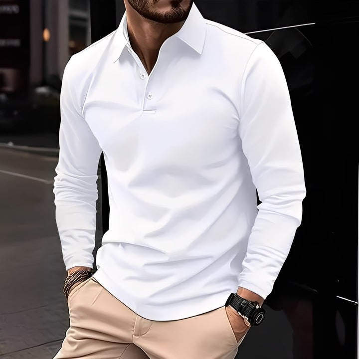 Polo Manches Longues Coupe Ajustée Homme