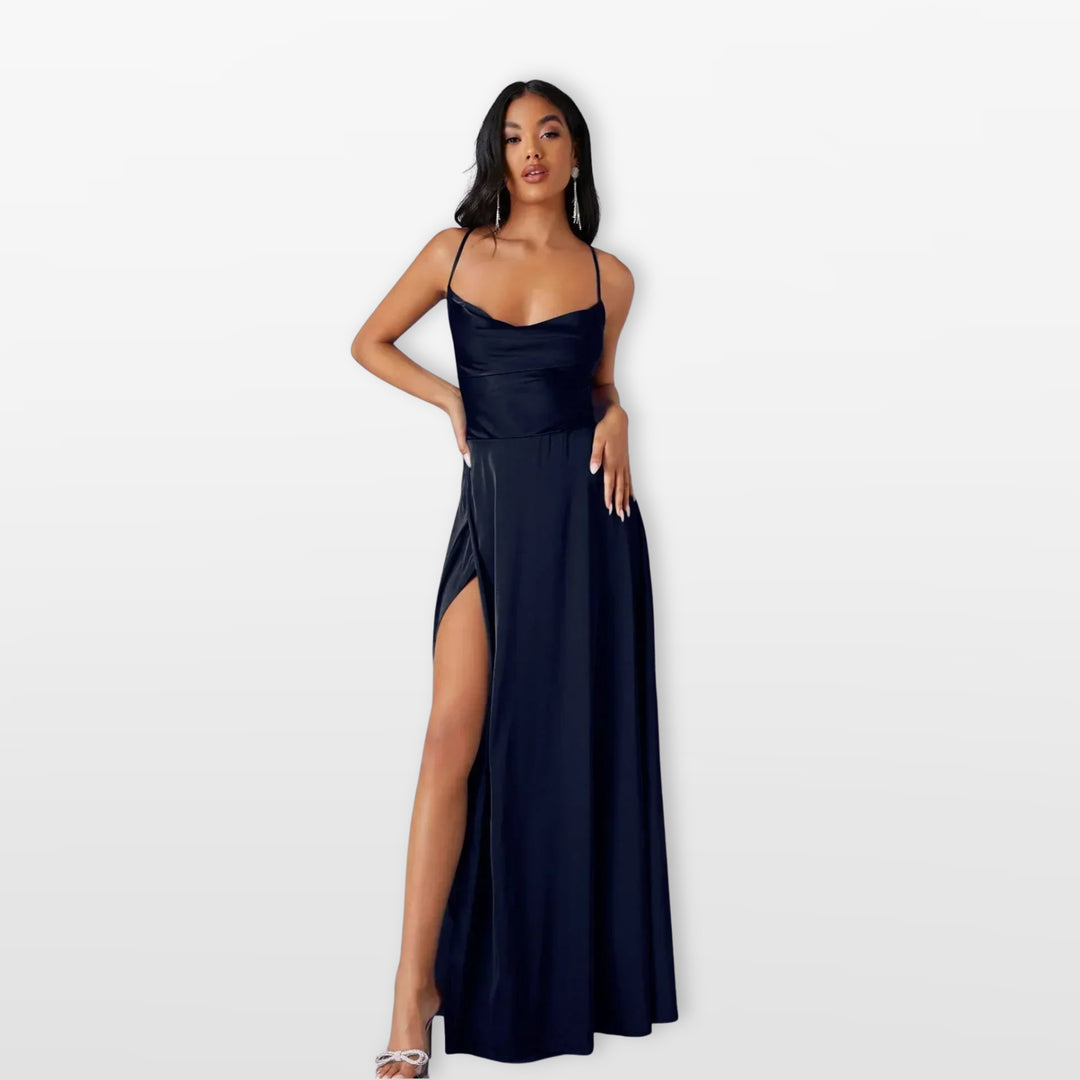 Robe Longue Fendue Élégante Femme