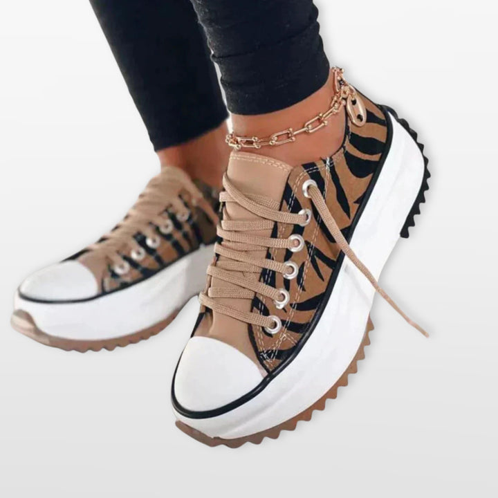 Baskets Plateforme À Lacets Femme