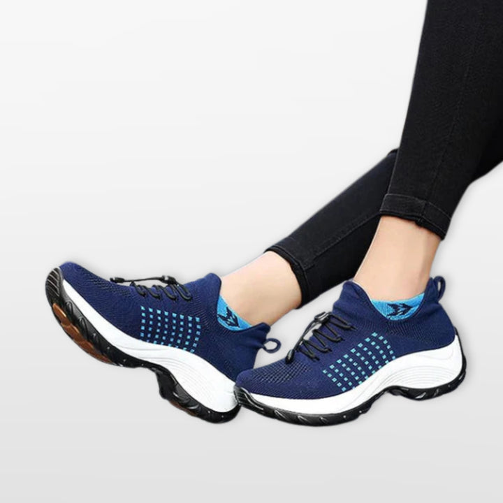 Baskets Compensées Sport Lacées Femme