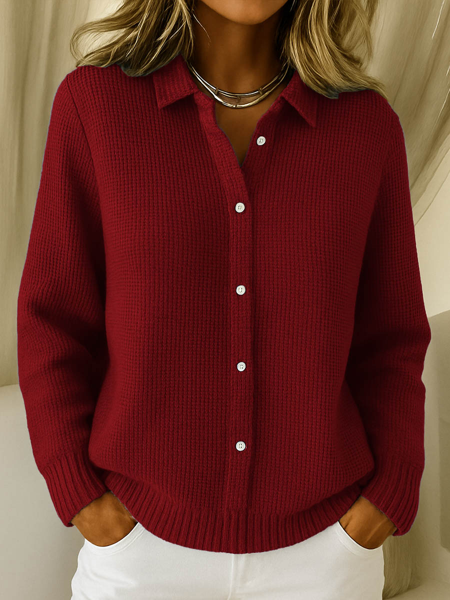 Cardigan En Maille Boutonné Femme