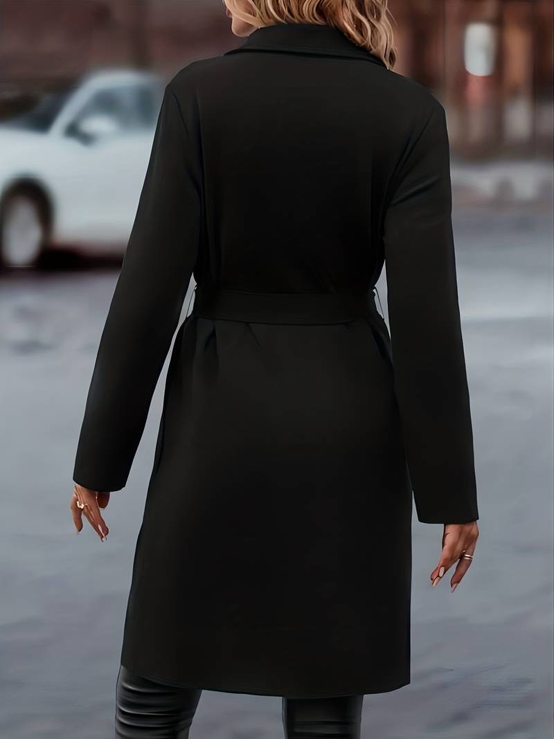 Blazer Long À Revers Femme