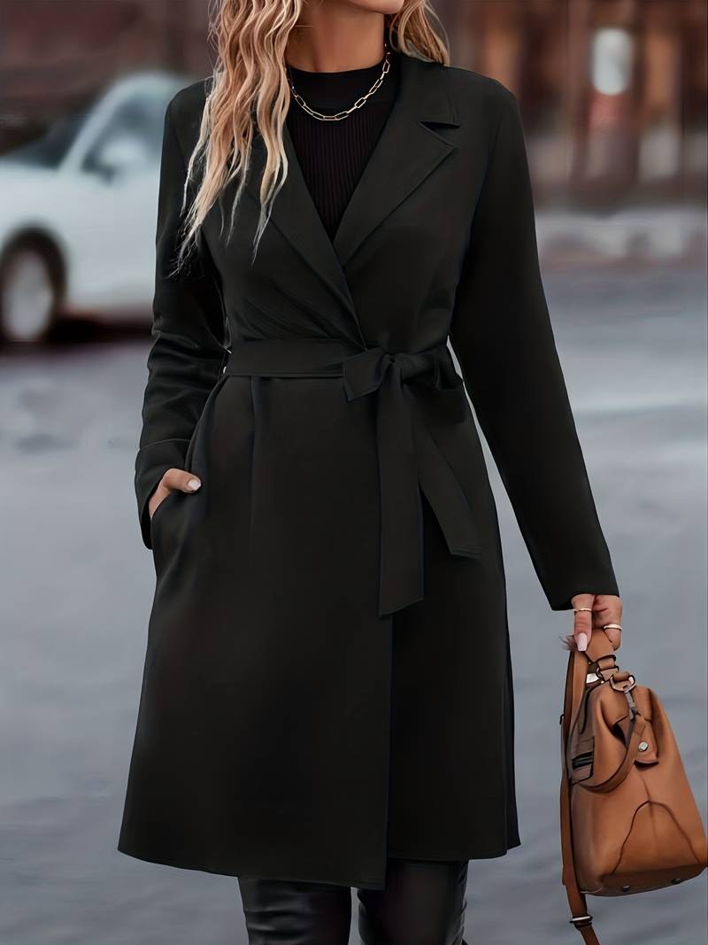 Blazer Long À Revers Femme