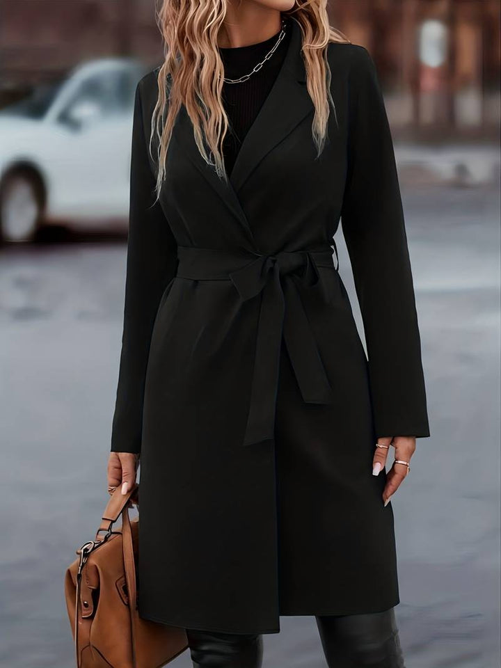 Blazer Long À Revers Femme