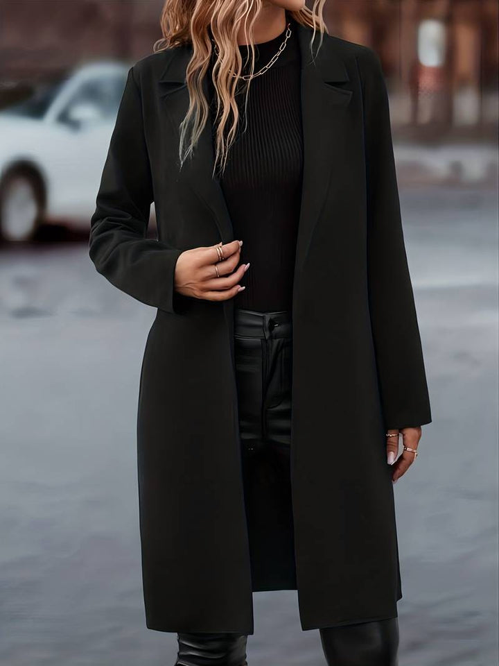 Blazer Long À Revers Femme