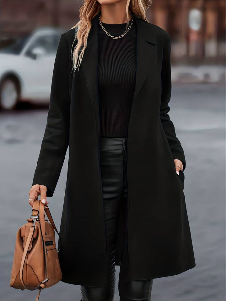 Blazer Long À Revers Femme