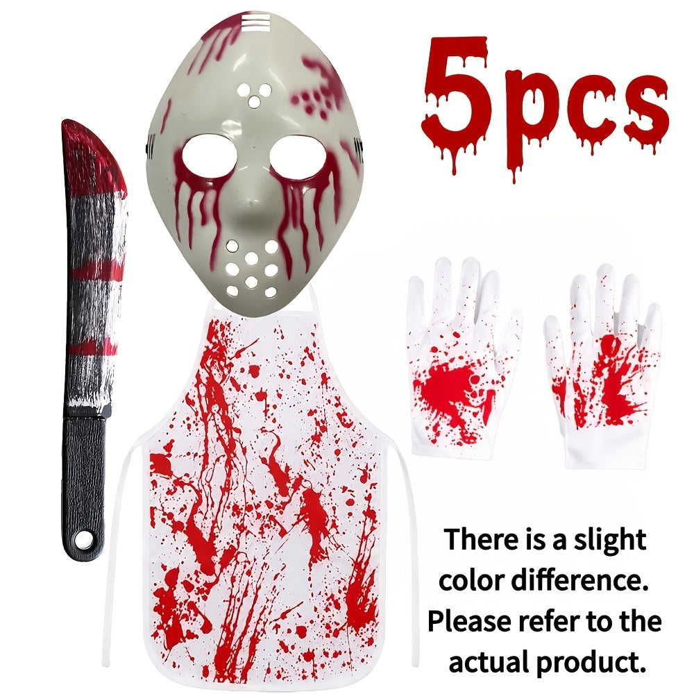 Déguisement Boucher Halloween avec Tablier Homme