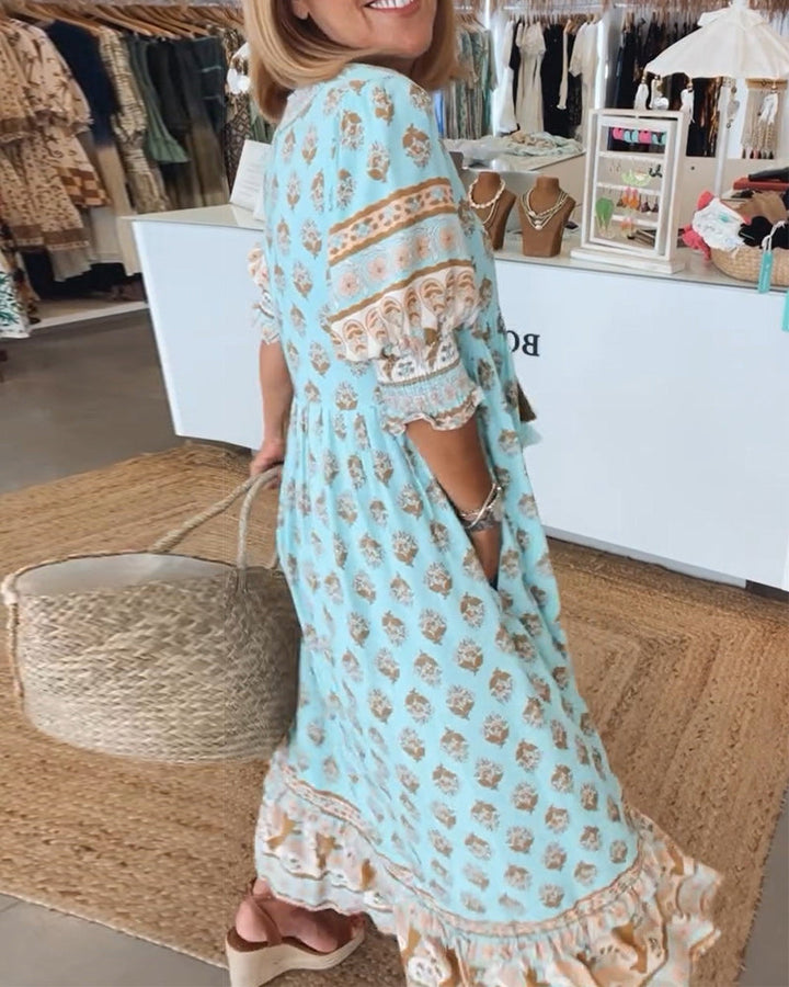 Robe Bohème Imprimée Femme
