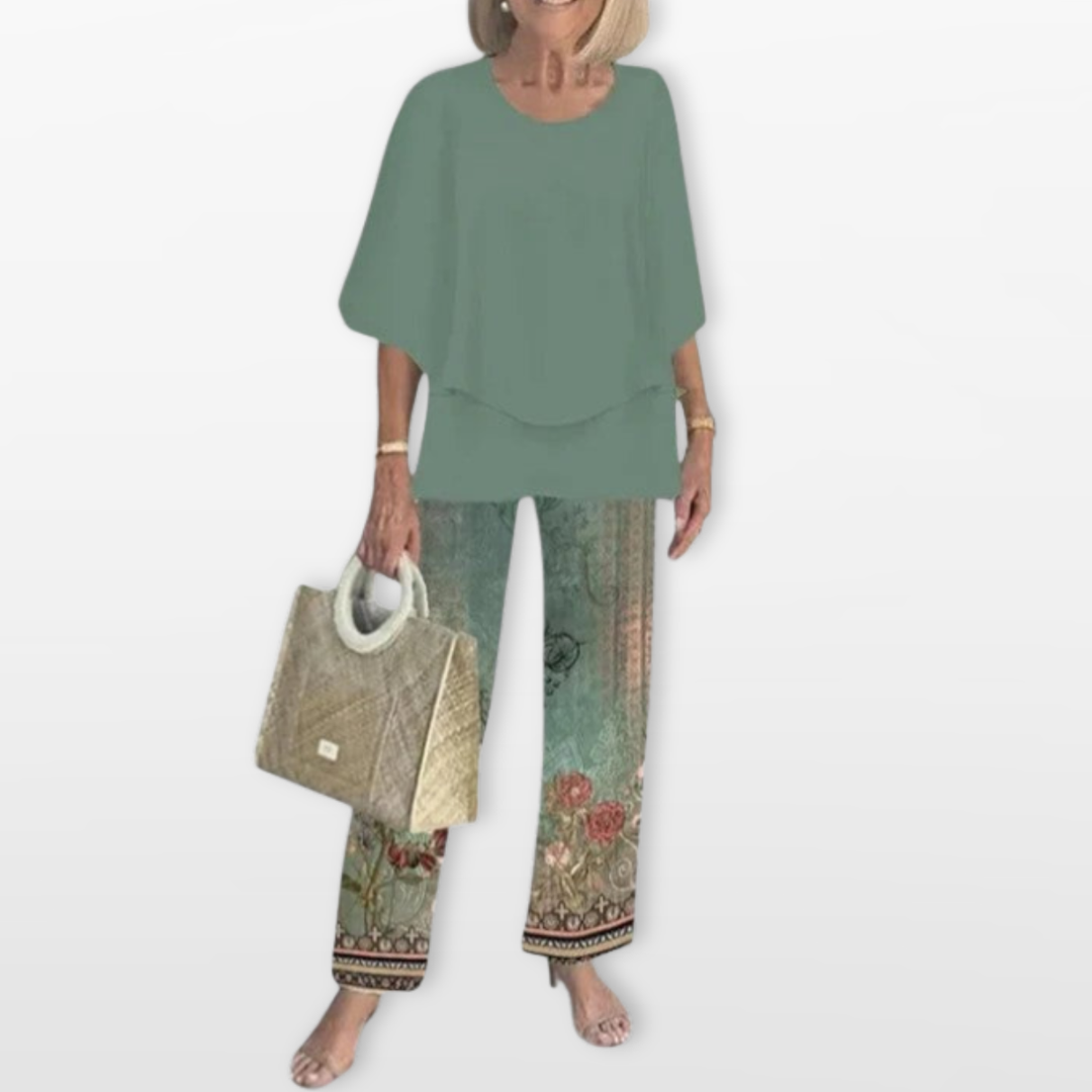 Ensemble Femme Décontracté Chic Deux Pièces Fluide
