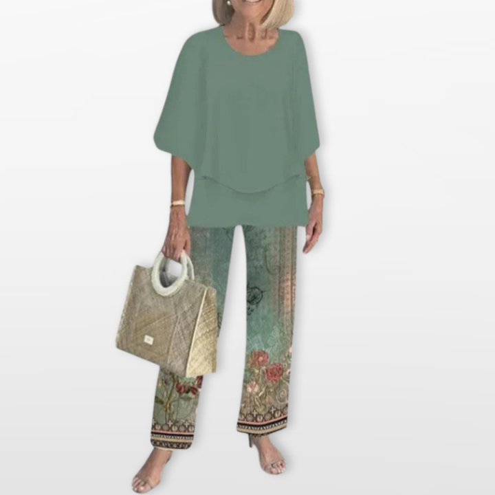 Ensemble Femme Décontracté Chic Deux Pièces Fluide