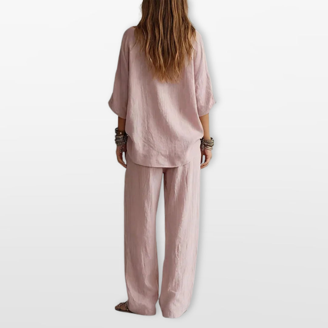 Ensemble Fluide Pantalon Ample Femme