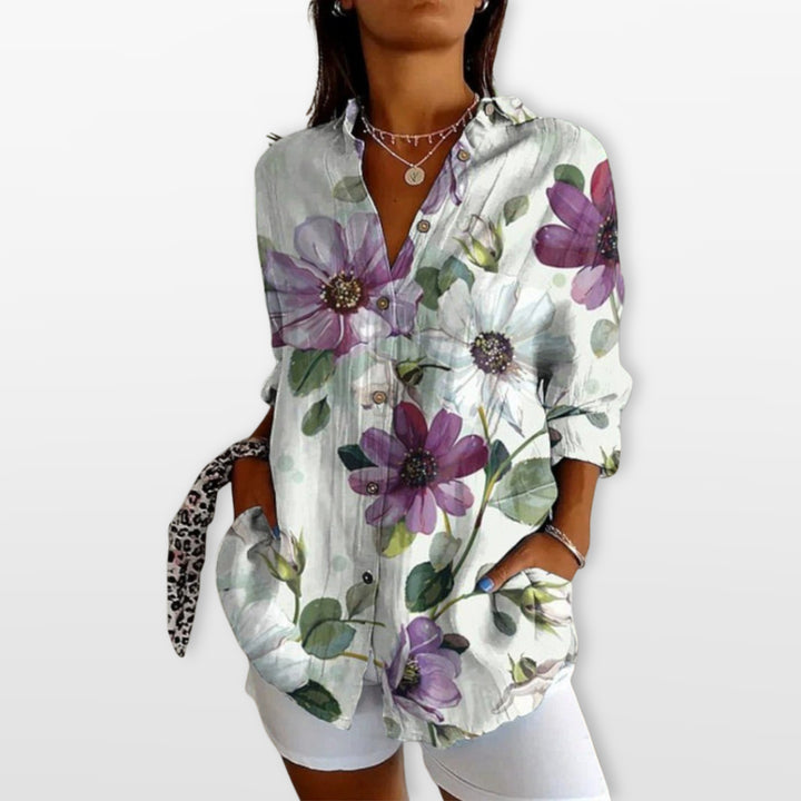 Blouse Artistique Imprimée Femme