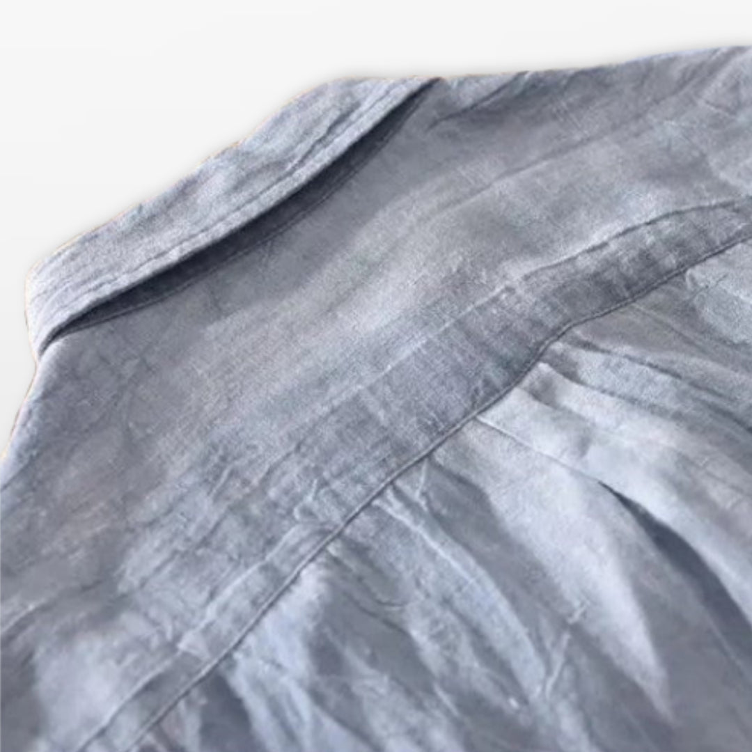 Chemise Lin Manches Courtes Casual Homme