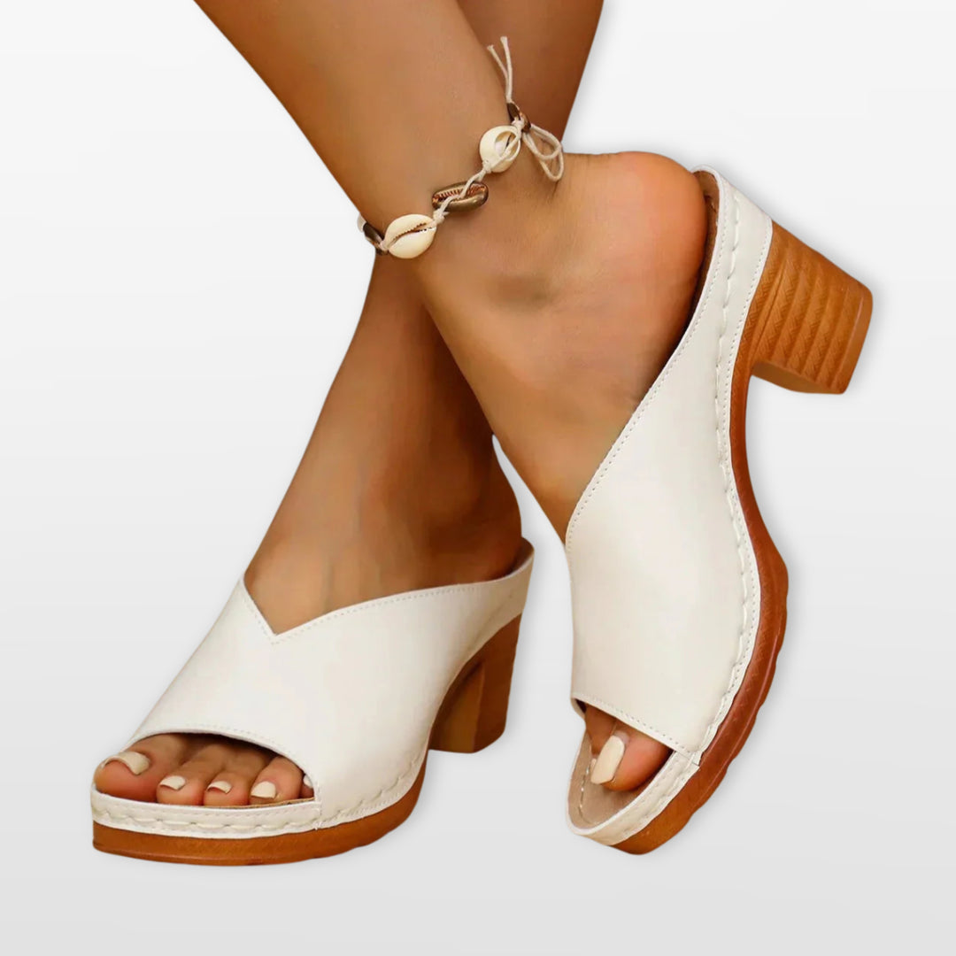 Mules Femme Talon Bloc