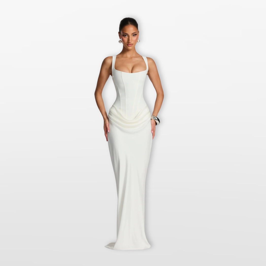 Robe Longue Moulante Dos Lacé Femme