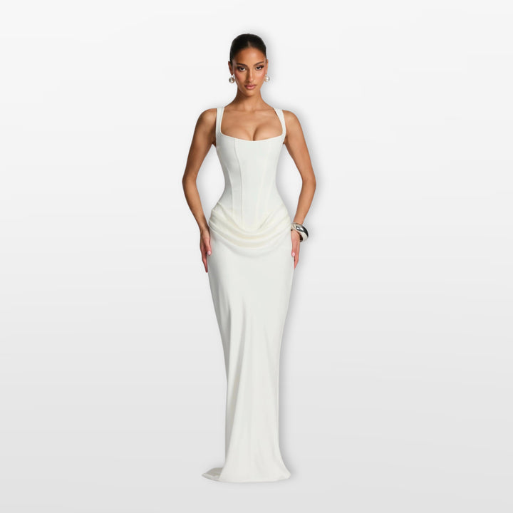 Robe Longue Moulante Dos Lacé Femme