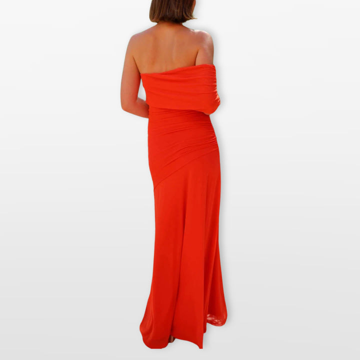Robe Longue Une Épaule Élégante Femme