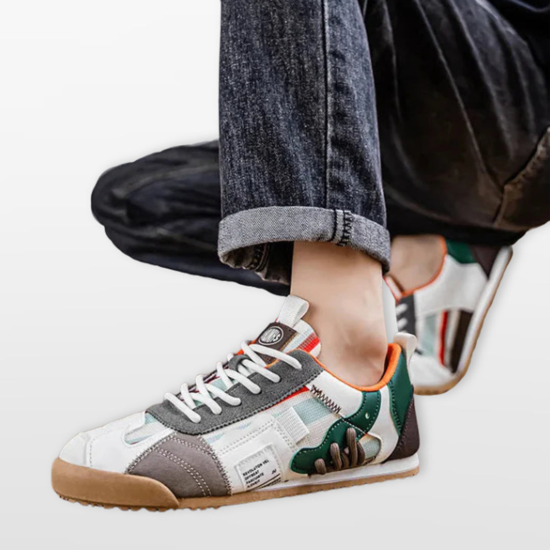 Baskets Multicolores Style Rétro Homme
