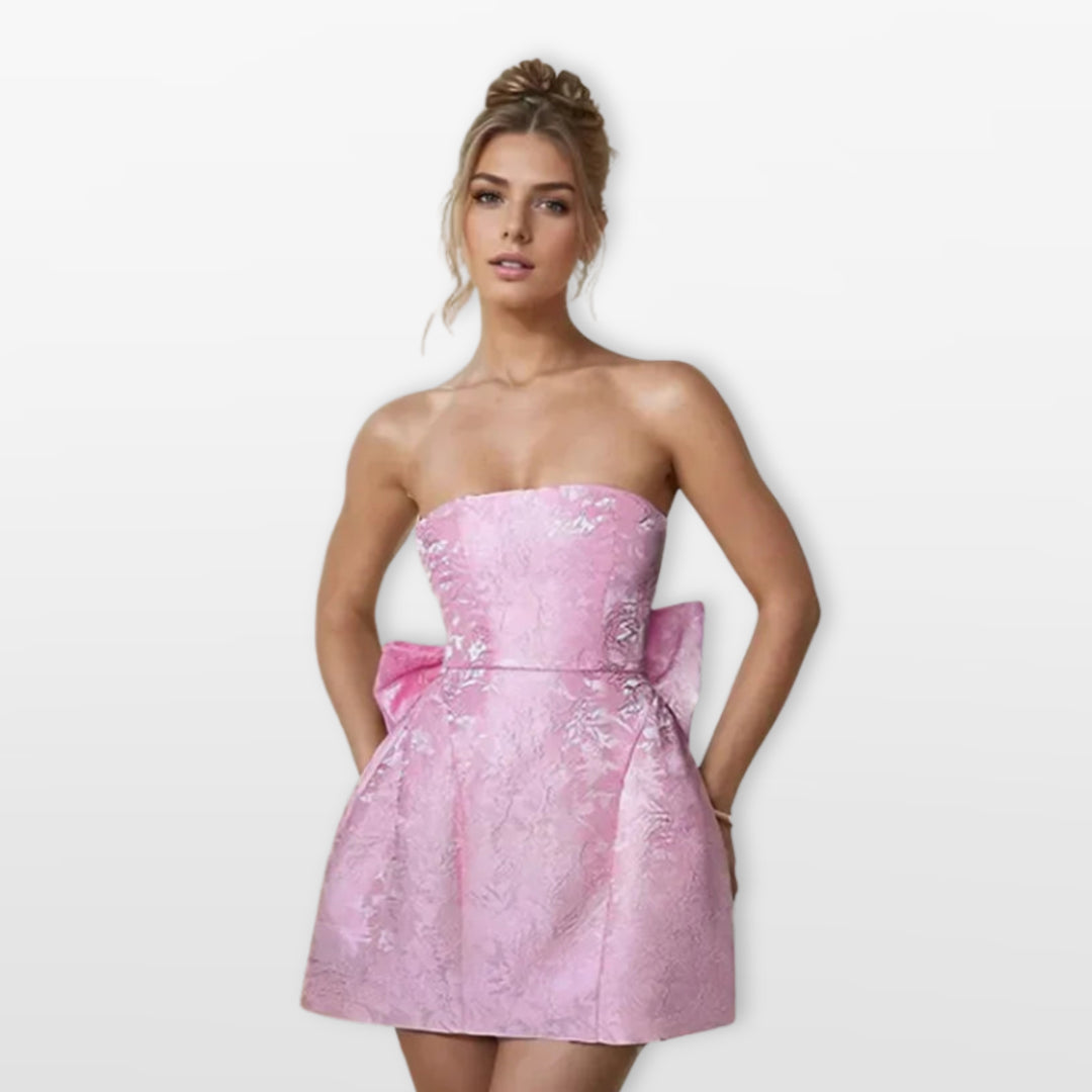 Robe Mini Bustier Nœud Dos Femme