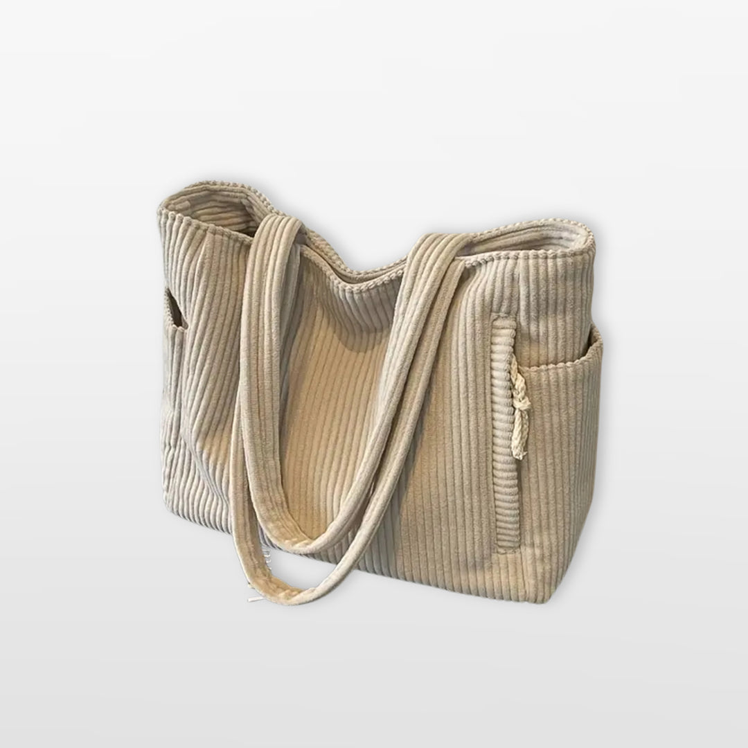 Sac Cabas Velours Côtelé Femme