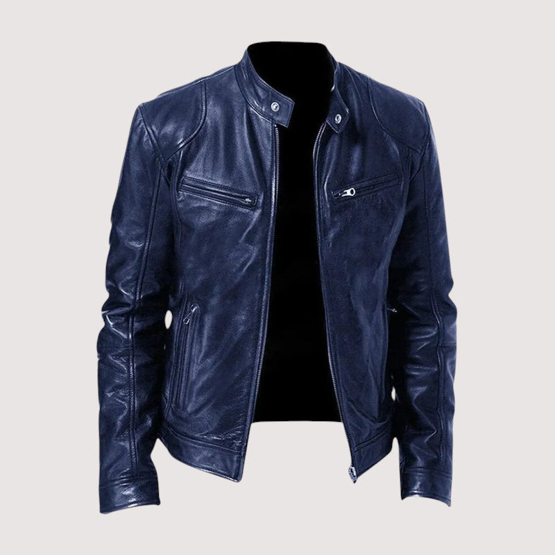 Blouson Motard Zippé Homme