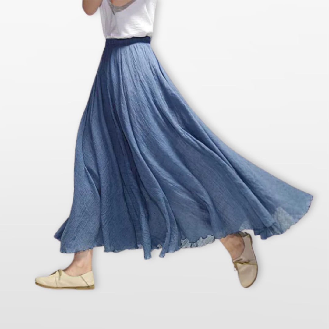 Jupe Longue Évasée Fluide Femme