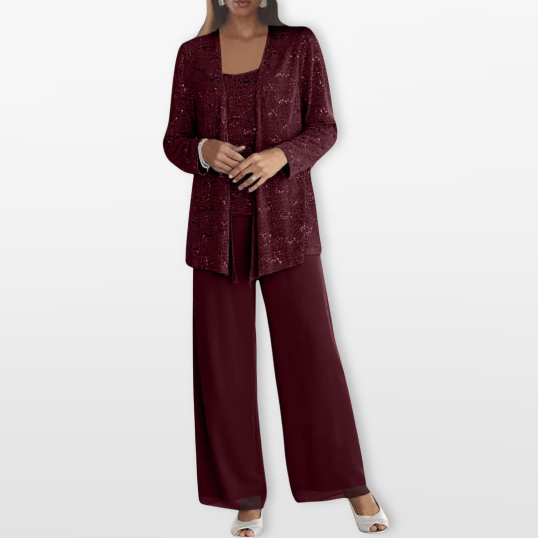 Ensemble Trois Pièces Élégant Femme