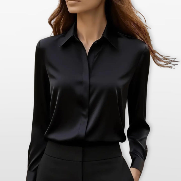Chemisier Satin Élégant Femme