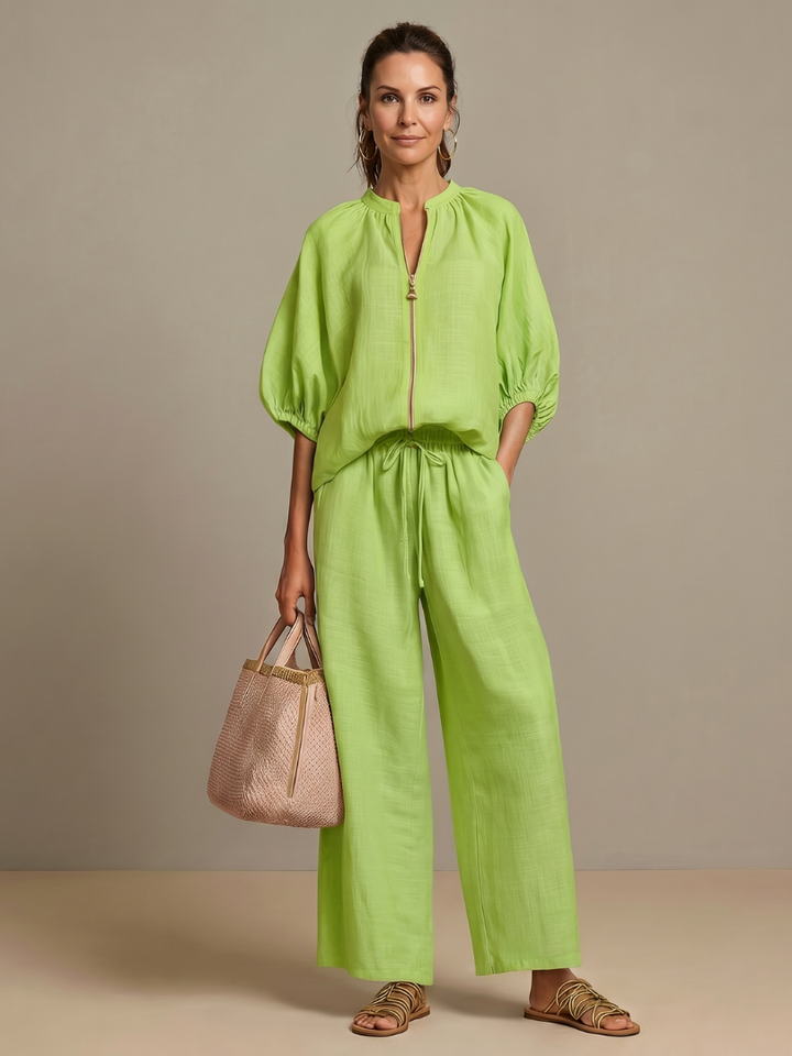 Ensemble Pantalon et Haut Zippé Femme