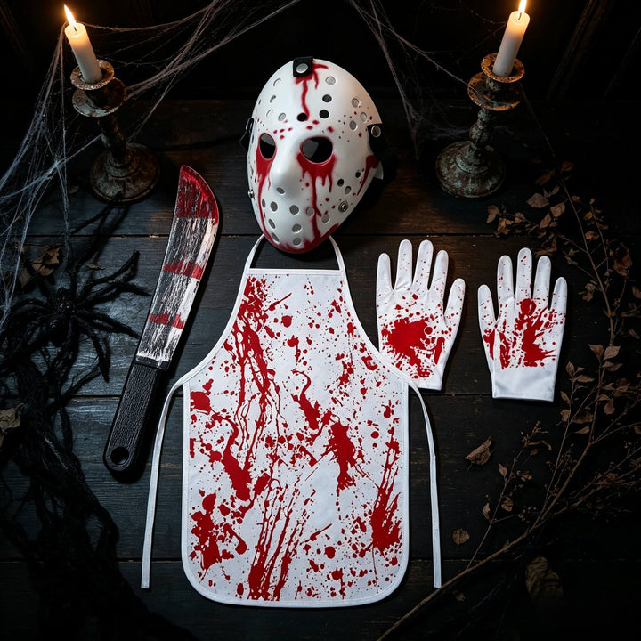 Déguisement Boucher Halloween avec Tablier Homme