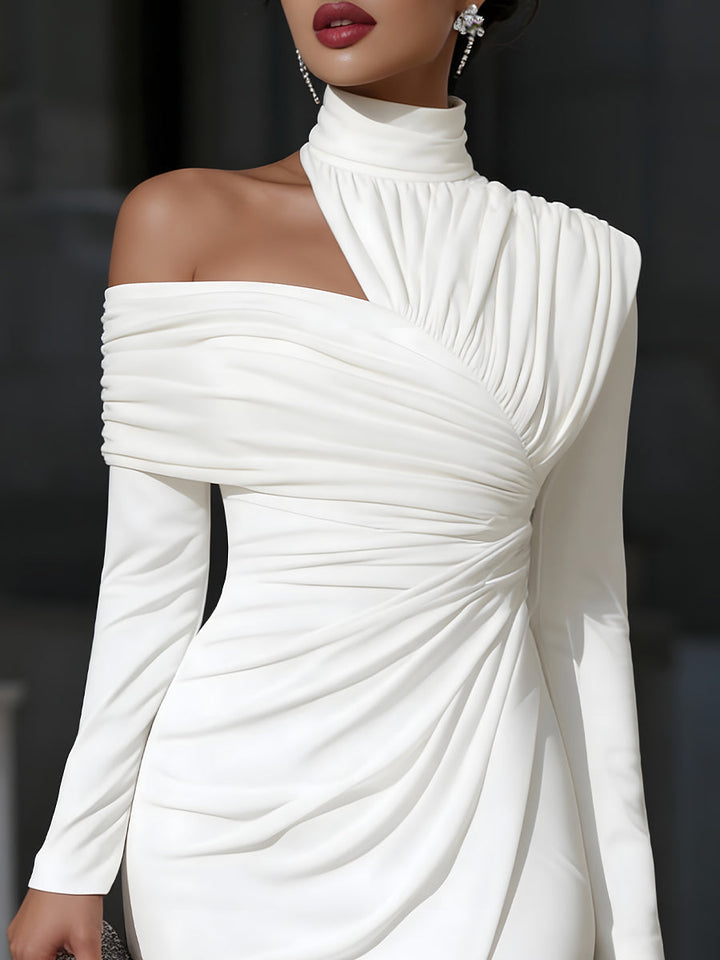 Robe Élégante Épaules Dénudées Femme