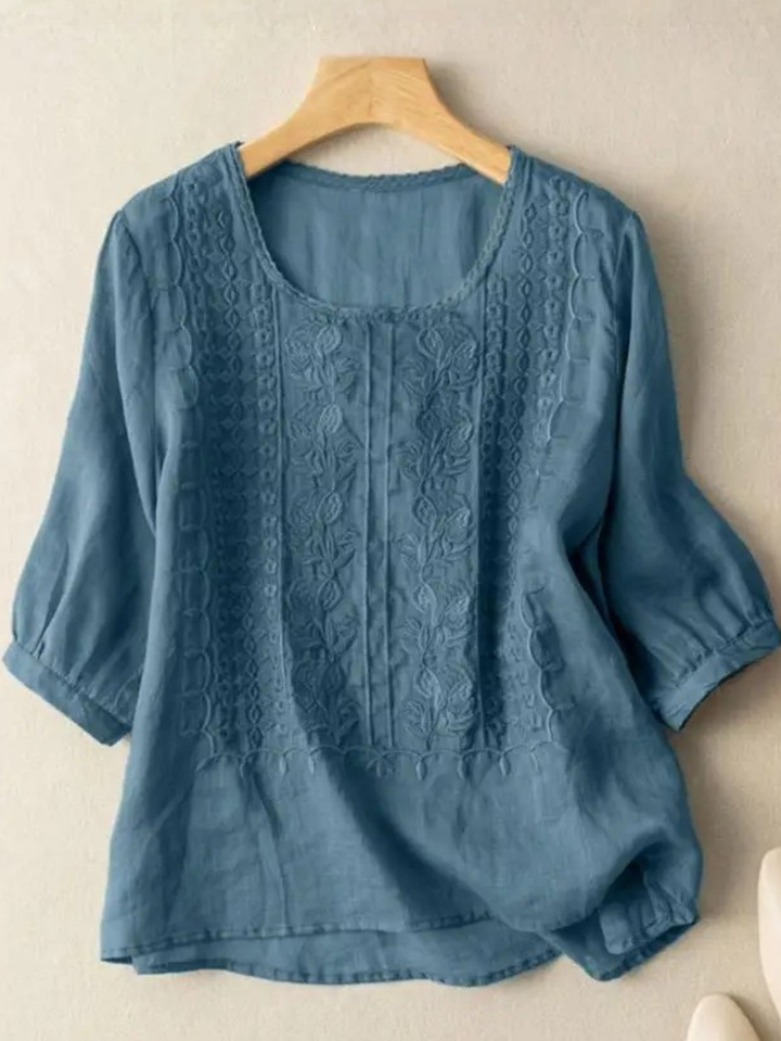 Blouse Brodée Dentelle Femme