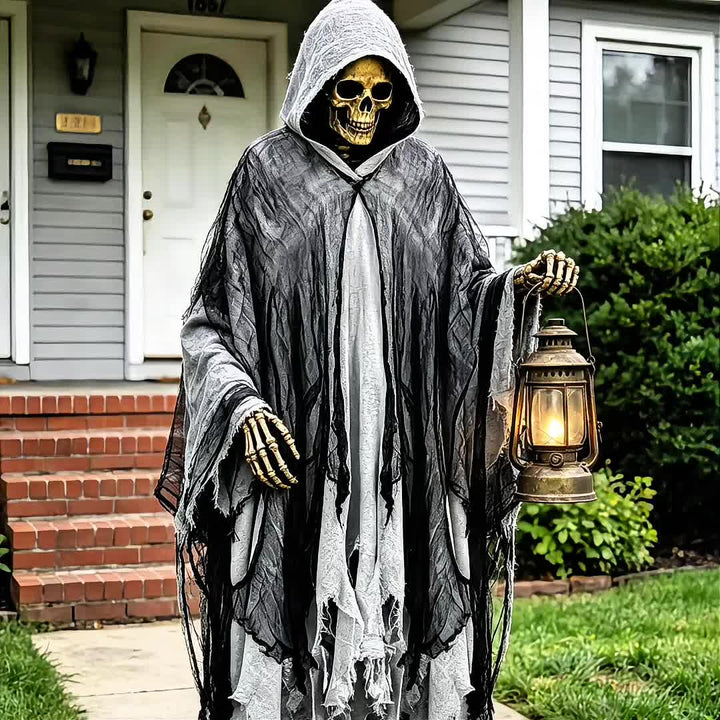 Cape Halloween à Capuche Effet Déchiré Homme