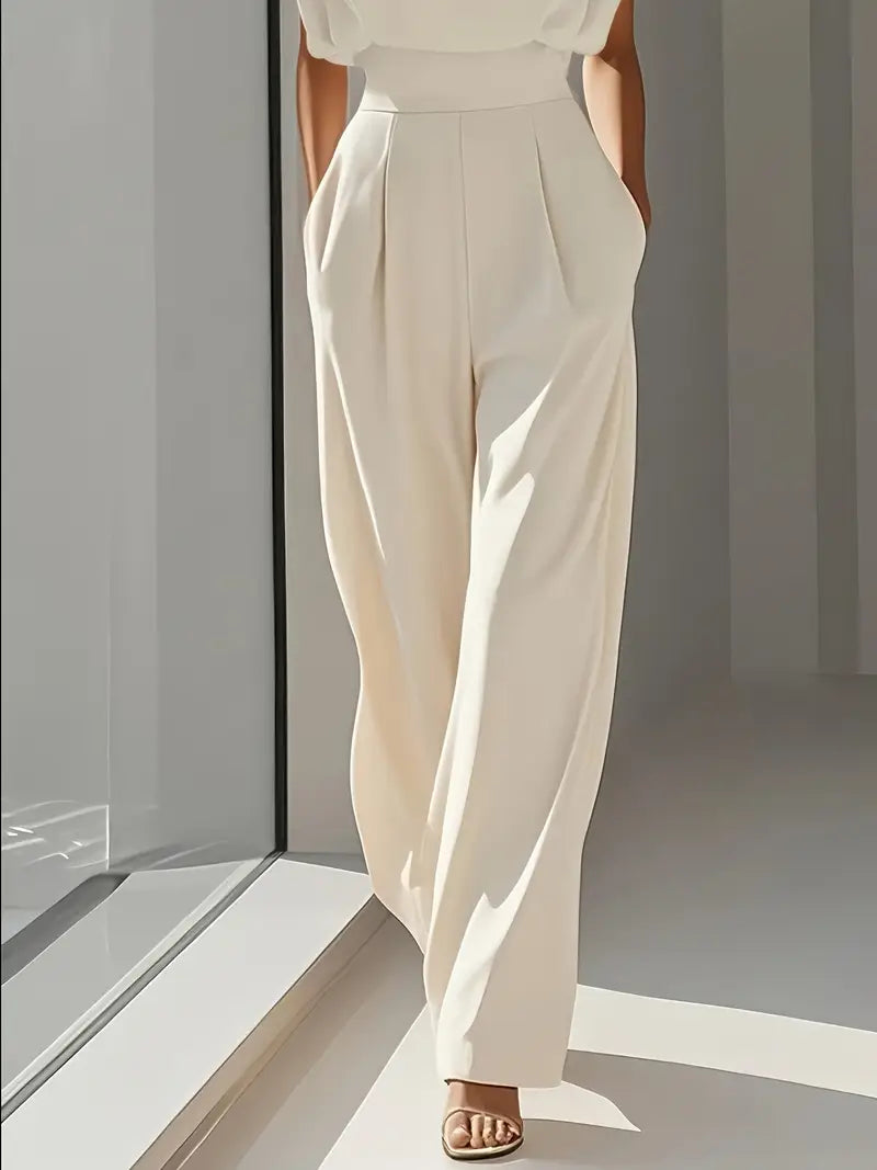 Combinaison Élégante Jambes Larges Femme
