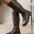 Bottes Hautes à Boucle Femme