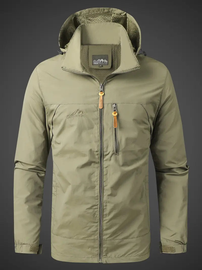 Veste Zippée à Capuche et Poche Poitrine Homme