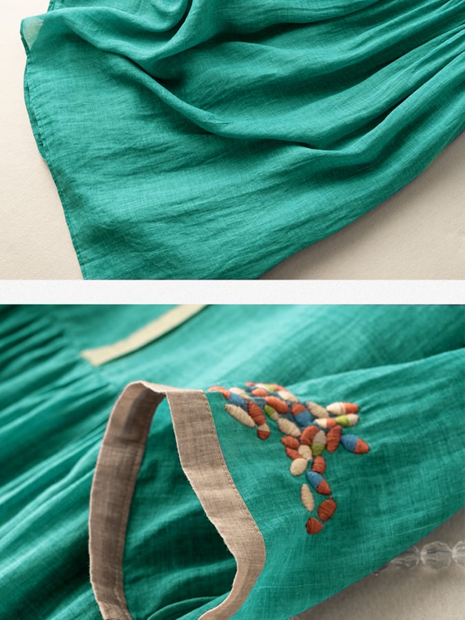 Robe Maxi Bohème Brodée Femme