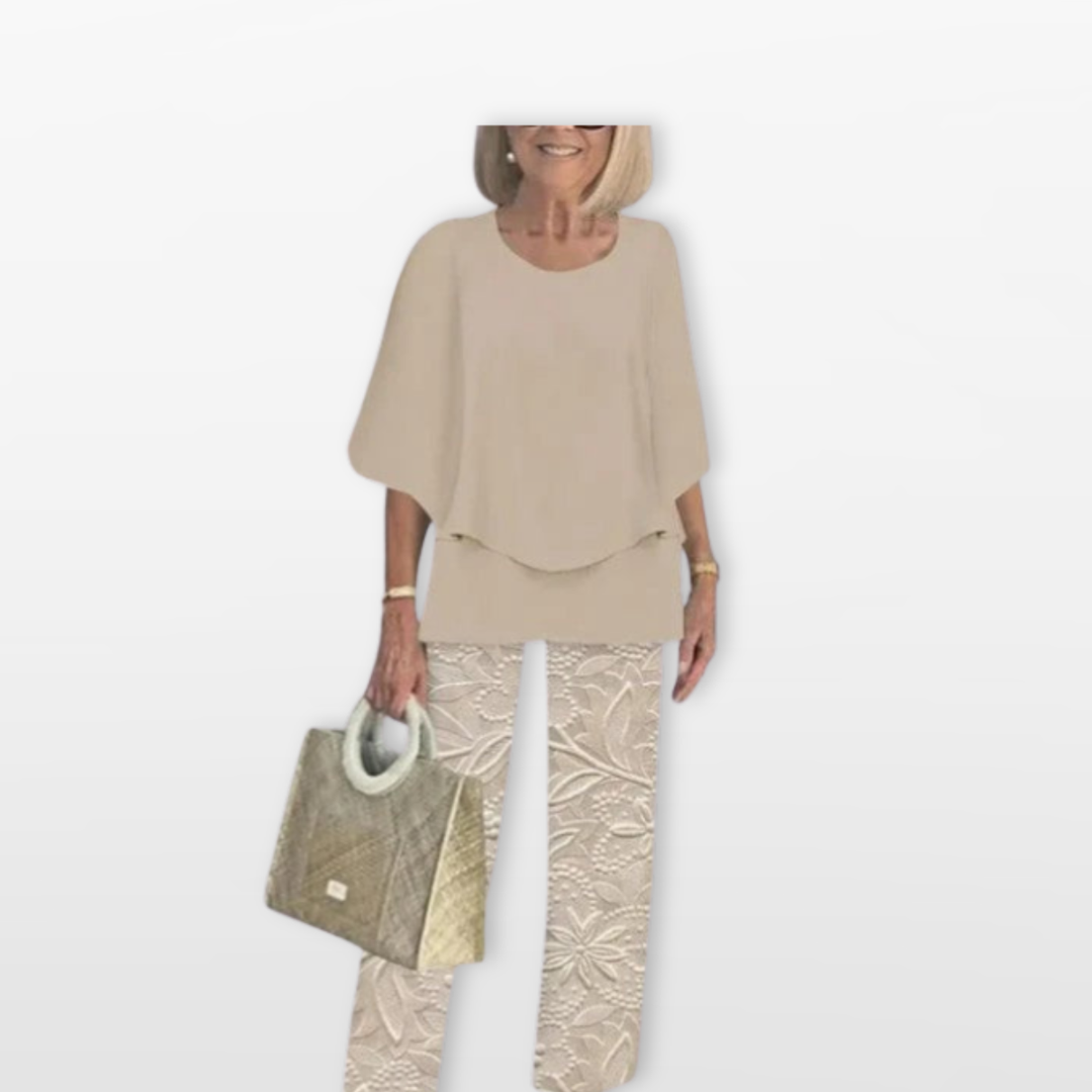 Ensemble Femme Décontracté Chic Deux Pièces Fluide