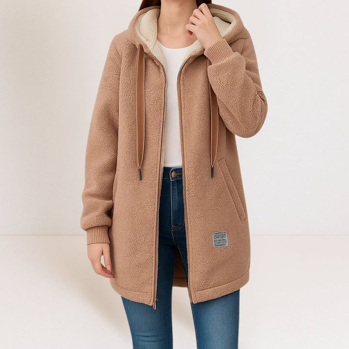 Manteau à Capuche Zippé Femme
