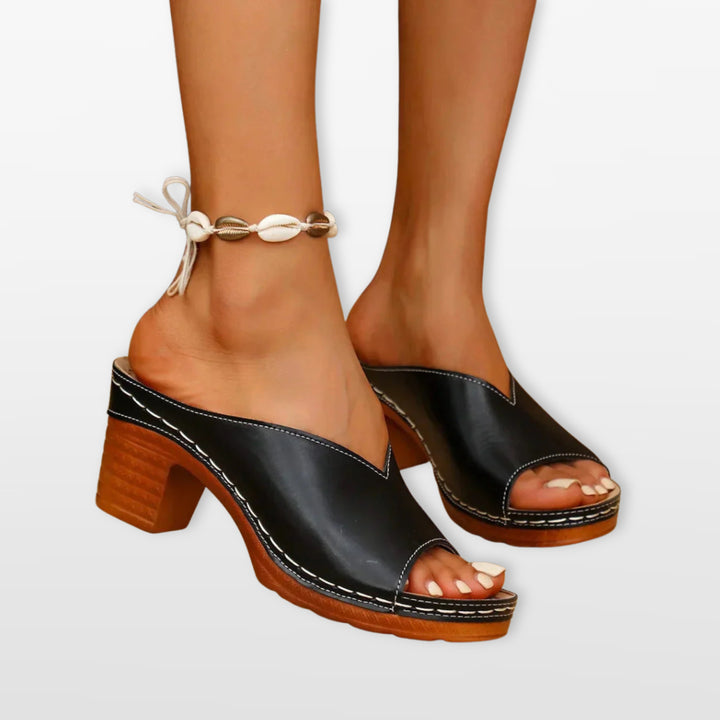 Mules Femme Talon Bloc