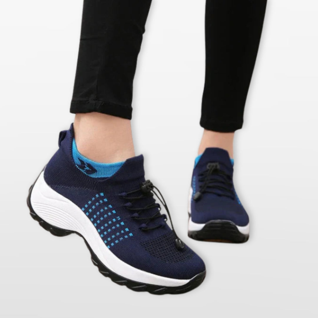 Baskets Compensées Sport Lacées Femme