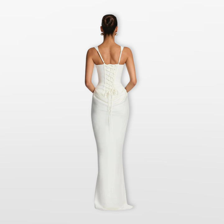 Robe Longue Moulante Dos Lacé Femme
