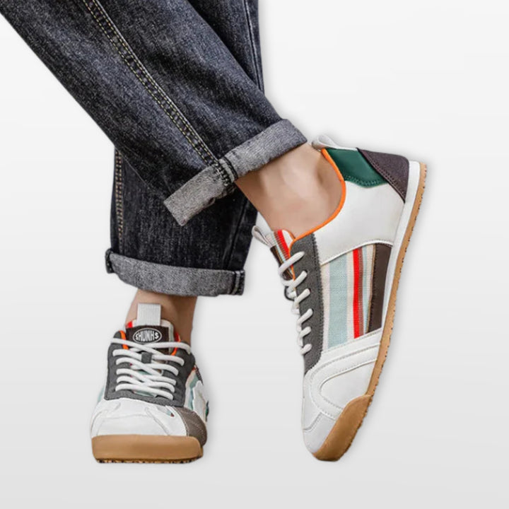 Baskets Multicolores Style Rétro Homme