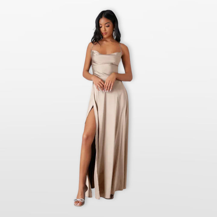 Robe Longue Fendue Élégante Femme