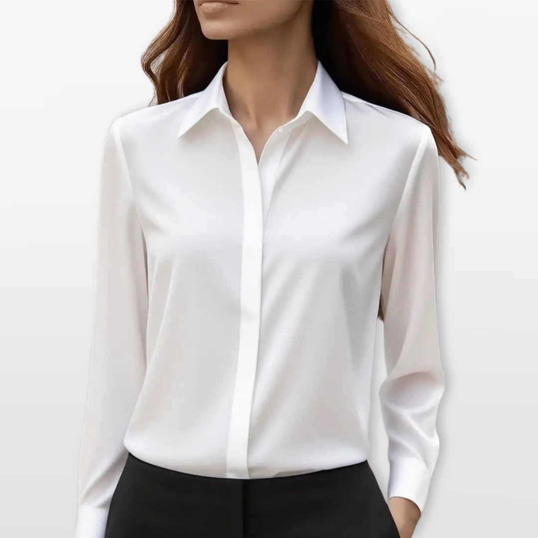 Chemisier Satin Élégant Femme