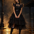 Déguisement Wednesday Halloween avec Accessoires Femme
