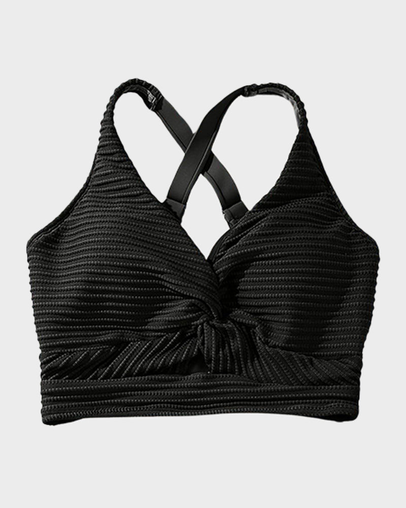 Bikini Côtelé Taille Haute Femme