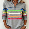 Pull À Col Montant Zippé Femme