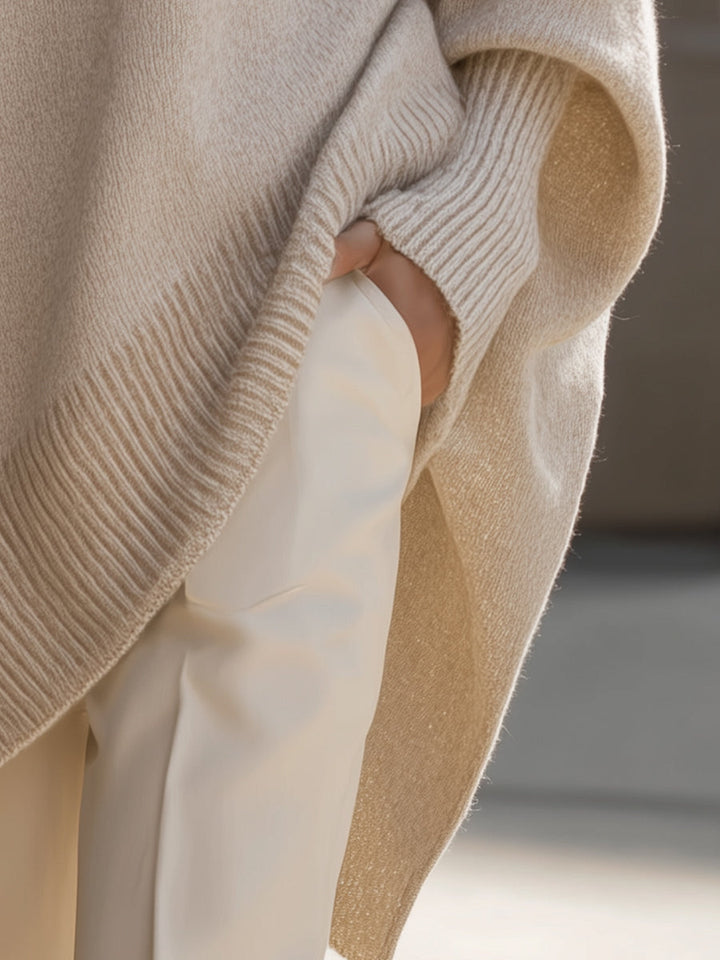 Pull Oversize en Maille à Col Rond Femme