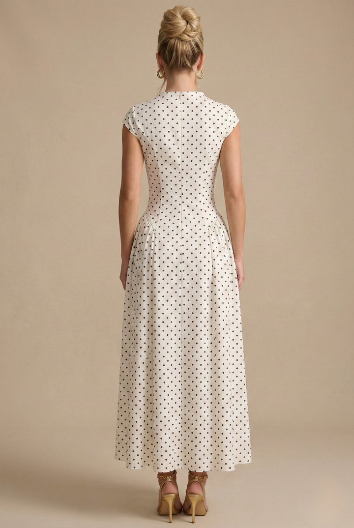Robe Longue À Pois Femme